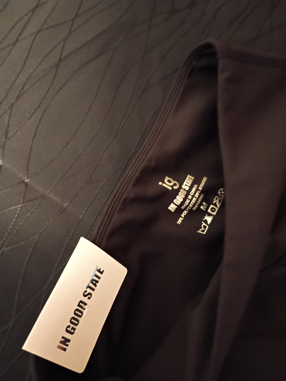 In Good State Black Leggings - Logo Visible